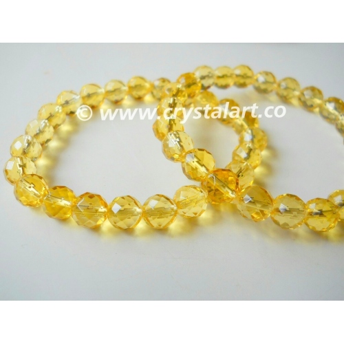 Citrine Hydro Faceted Beads 8 mm Bracelets