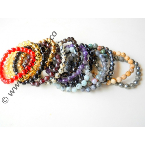 Mix Gemstone Faceted Beads 8 mm Bracelets
