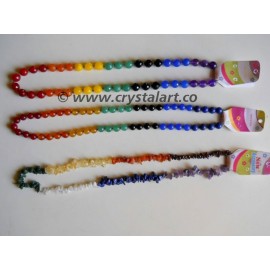 7 Chakra Beads & Chips Necklace