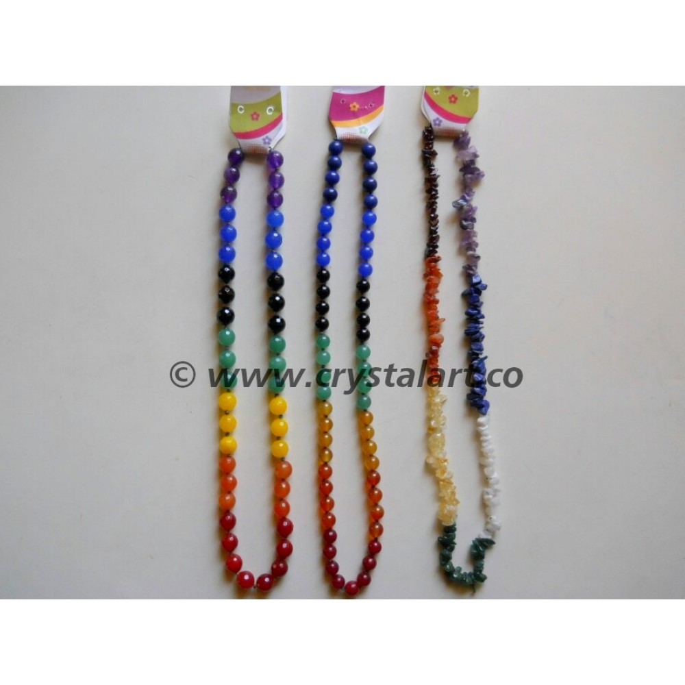 7 Chakra Beads & Chips Necklace