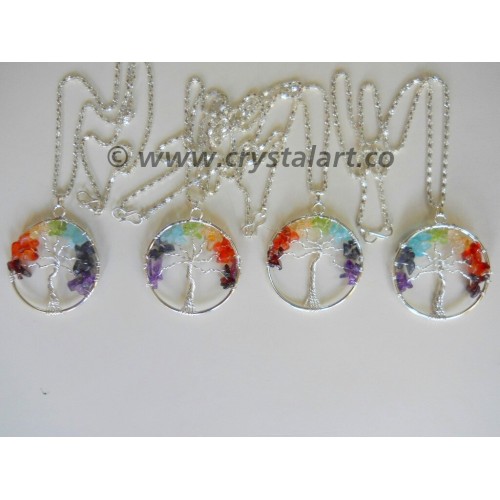 7 Chakra Tree of Life Necklace