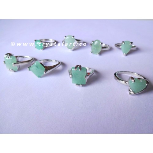 Green Aventurine Handmade Finger Rings