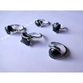 Black Tourmaline Handmade Finger Rings