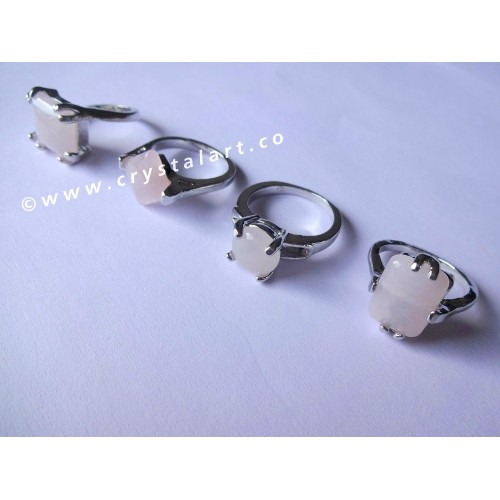 Rose Quartz Handmade Finger Rings