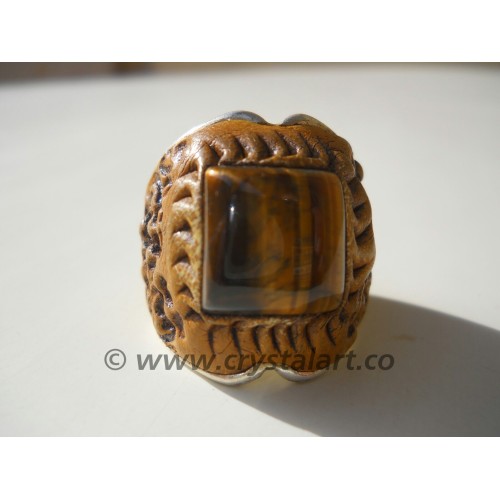 Tiger Eye Tibetan Finger Ring