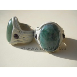 Green Aventurine Handmade Tibetan Finger Ring