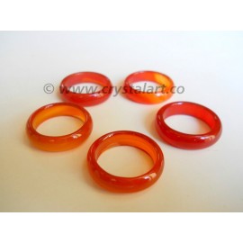 Red Carnelian Agate Stone Finger Rings