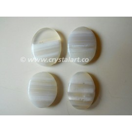 White Banded Onyx Cabachone Stones