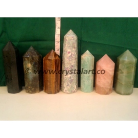 Mix Gemstone Obelisk Point