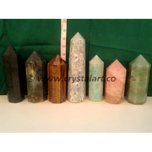 Mix Gemstone Obelisk Point