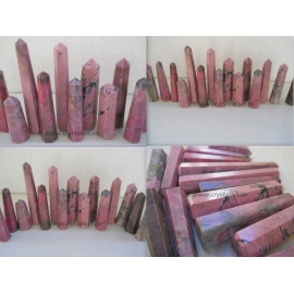 Rhodonite Obelisk Points