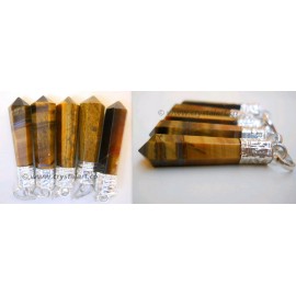 Tiger Eye Slop Cap Point Pencil Pendants