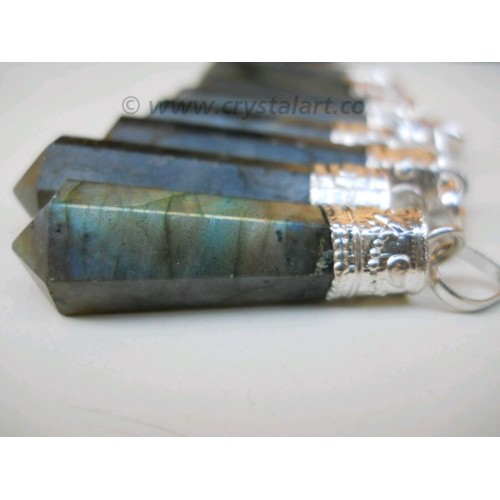 Labradorite Slop Cap Point Pencil Pendants