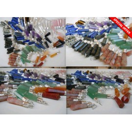 Gemstone Slopped Cap Point  Pendants