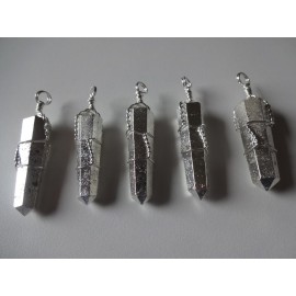 Hematite Double Terminated Netted Pendants