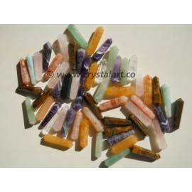 Mix Gemstone Double Terminated Points Loose Pencil