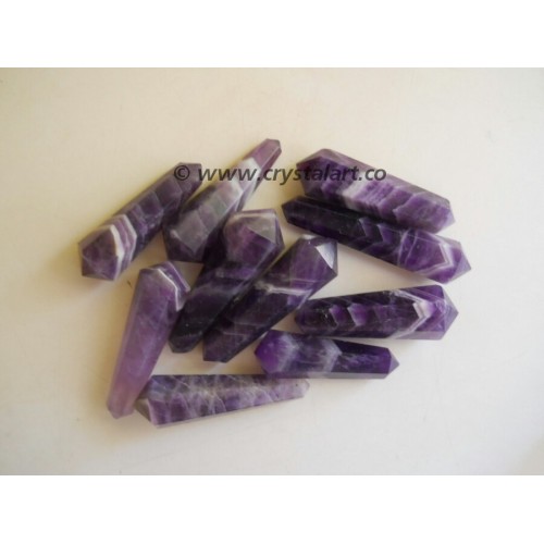 Amethyst Agate Double terminated Loose Pencil