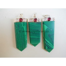 Malachite Flat Point Pendants