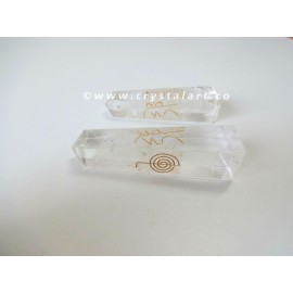 Crystal Quartz Reiki Symbol Engraved Tower Points