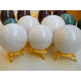 White-king Agate Spheres