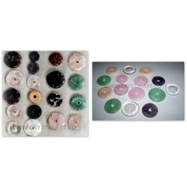 Gemstone Donut Pendants