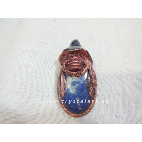 Laughing Buddha Sodalite Tibetan Pendants