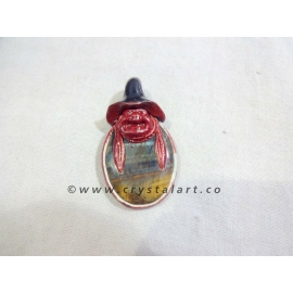 Laughing Buddha Tiger Eye Tibetan Pendants