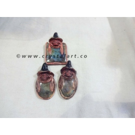 Laughing Buddha Labradorite Tibetan Pendants