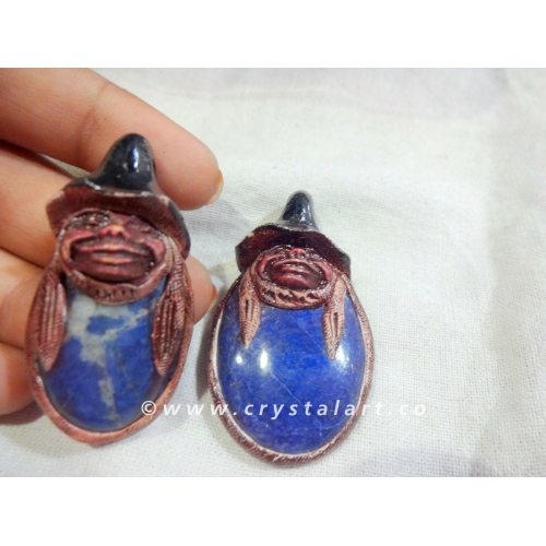 Laughing Buddha Lapis Lazule Tibetan Pendants