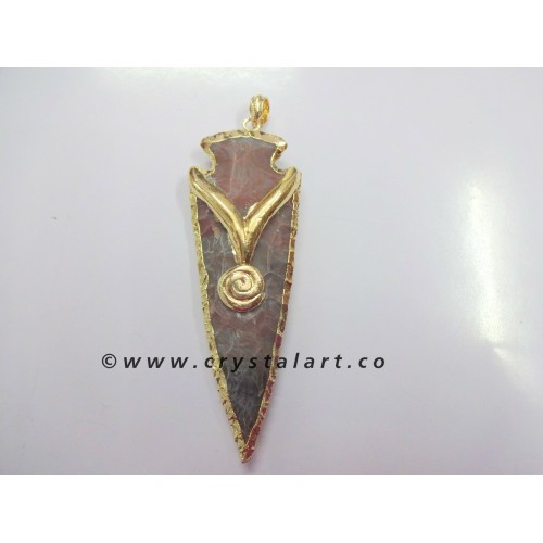 Big Size Electroplated Arrowhead Pendants