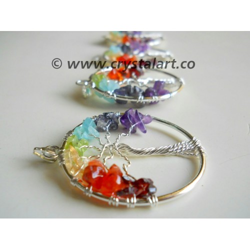 7 Chakra Tree of Life Pendant