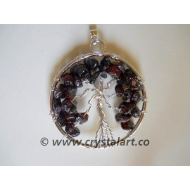 Garnet Tree of Life Pendants