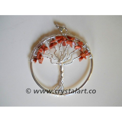 Red Jasper Agate Tree of Life Pendants