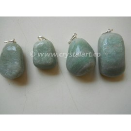 Green Aventurine Tumbled Stone Pendants