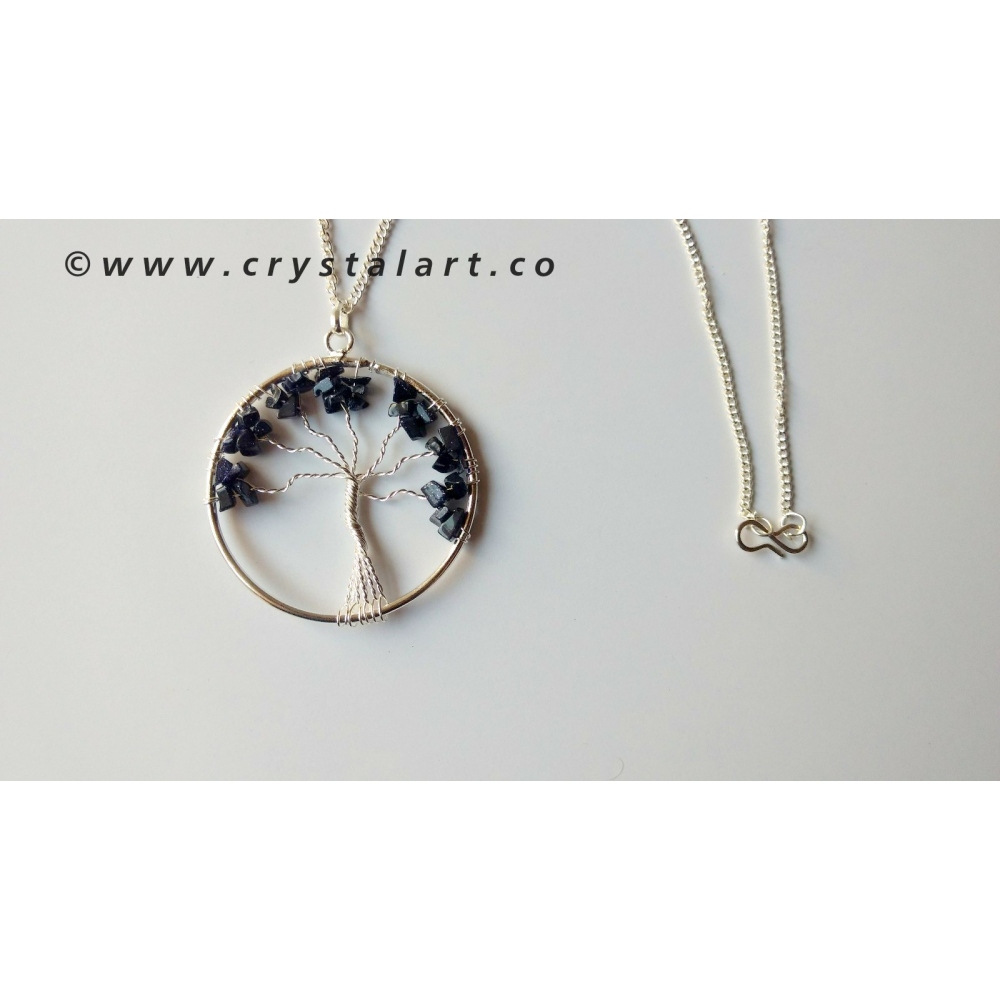 Gemstone Goldstone Tree of life Pendants