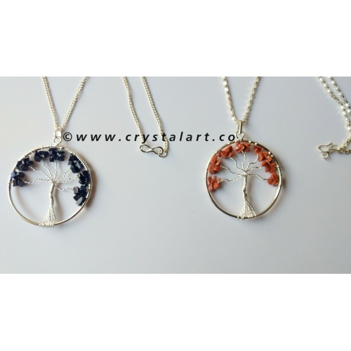 Gemstone Goldstone Tree of life Pendants