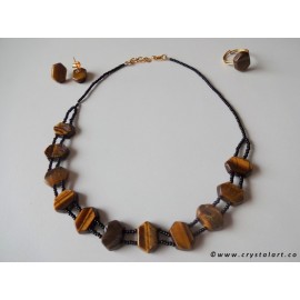 Tiger Eye Gemstone Jewellery Set