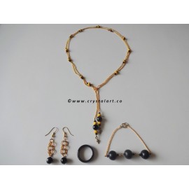 Sulemani Akik Gemstone Jewellery Set