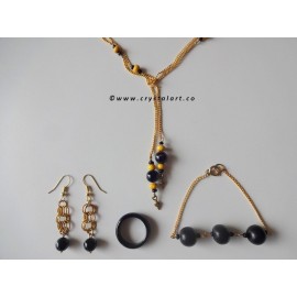 Sulemani Akik Gemstone Jewellery Set