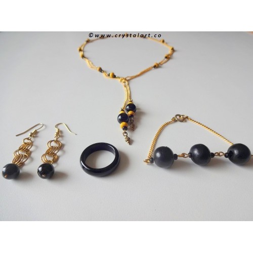 Sulemani Akik Gemstone Jewellery Set