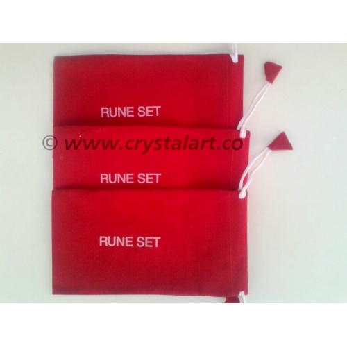 Red Velvet Rune Set Pouch