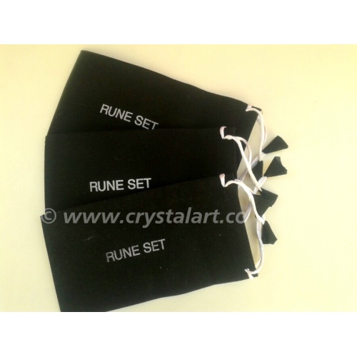 Black Velvet Rune Set Pouch