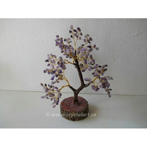 Amethyst 150 Chips Wooden Base Gemstone Tree