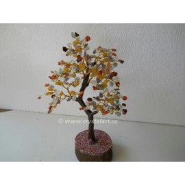 Seven Chakra 150 Chips Wooden Base Gemstone Tree