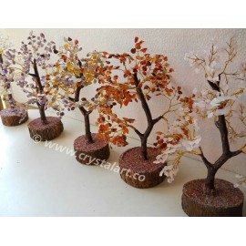 Mix 150 Chips Wooden Base Gemstone Tree