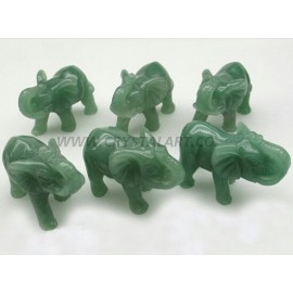 Green Aventurine Carved Elephant