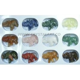 Gemstone Carved Elephant