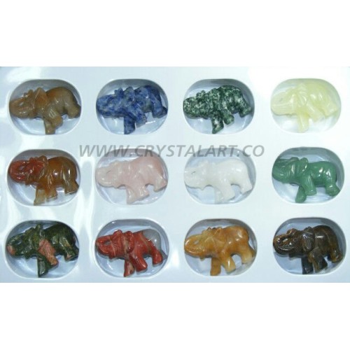 Gemstone Carved Elephant