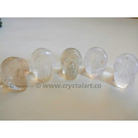 Clear Crystal Quartz Carved Skull Shape