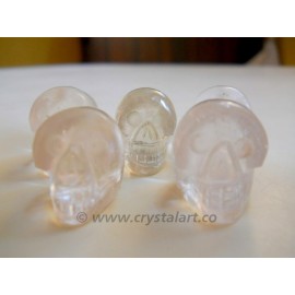 Clear Crystal Quartz Carved Skull Shape